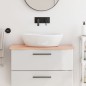 vidaXL Piano Bagno Marrone Chiaro 80x30x2 cm Legno Massello Trattato vidaXL Piano Bagno Marrone Chiaro 80x30x2 cm Legno Massello Trattato