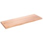 vidaXL Piano Bagno Marrone Chiaro 80x30x2 cm Legno Massello Trattato vidaXL Piano Bagno Marrone Chiaro 80x30x2 cm Legno Massello Trattato
