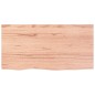 vidaXL Piano Bagno Marrone Chiaro 80x40x6 cm Legno Massello Trattato vidaXL Piano Bagno Marrone Chiaro 80x40x6 cm Legno Massello Trattato