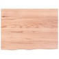 vidaXL Piano Bagno Marrone Chiaro 80x60x6 cm Legno Massello Trattato