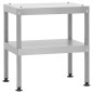 vidaXL Forno Affumicatore BBQ con Tavolino in Acciaio Zincato vidaXL Forno Affumicatore BBQ con Tavolino in Acciaio Zincato