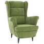 vidaXL Poltrona Verde Chiaro in Velluto vidaXL Poltrona Verde Chiaro in Velluto