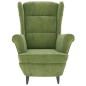 vidaXL Poltrona Verde Chiaro in Velluto vidaXL Poltrona Verde Chiaro in Velluto