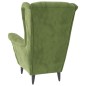 vidaXL Poltrona Verde Chiaro in Velluto vidaXL Poltrona Verde Chiaro in Velluto
