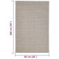 vidaXL Tappeto in Sisal per Tiragraffi Sabbia 66x100 cm vidaXL Tappeto in Sisal per Tiragraffi Sabbia 66x100 cm