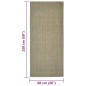 vidaXL Tappeto in Sisal per Tiragraffi Tortora 66x150 cm vidaXL Tappeto in Sisal per Tiragraffi Tortora 66x150 cm