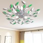 vidaXL Lampada da Soffitto Verde e Bianco in Cristalli Acrilici 5 E14 vidaXL Lampada da Soffitto Verde e Bianco in Cristalli Acrilici 5 E14