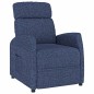 vidaXL Poltrona Reclinabile Blu in Tessuto