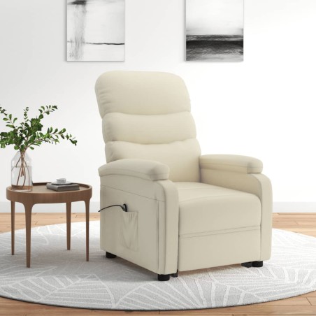 vidaXL Poltrona Alzapersona Crema in Similpelle