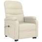 vidaXL Poltrona Alzapersona Crema in Similpelle