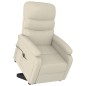vidaXL Poltrona Alzapersona Crema in Similpelle