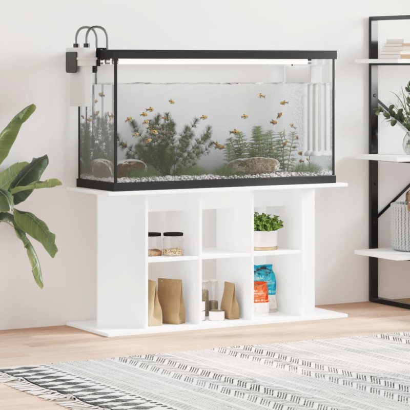 vidaXL Supporto per Acquario 120x40x60 cm in Legno Multistrato Bianco vidaXL Supporto per Acquario 120x40x60 cm in Legno Multistrato Bianco