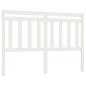Testiera per Letto Bianca 166x4x100cm in Legno Massello di Pino