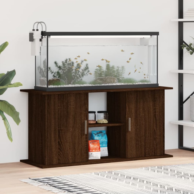 vidaXL Supporto Acquario 121x41x58 cm Legno Multistrato Rovere Marrone vidaXL Supporto Acquario 121x41x58 cm Legno Multistrato Rovere Marrone