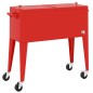 vidaXL Carrello Porta Ghiaccio su Ruote Rosso 92x43x89 cm vidaXL Carrello Porta Ghiaccio su Ruote Rosso 92x43x89 cm
