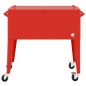 vidaXL Carrello Porta Ghiaccio su Ruote Rosso 92x43x89 cm vidaXL Carrello Porta Ghiaccio su Ruote Rosso 92x43x89 cm