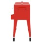 vidaXL Carrello Porta Ghiaccio su Ruote Rosso 92x43x89 cm vidaXL Carrello Porta Ghiaccio su Ruote Rosso 92x43x89 cm