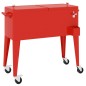vidaXL Carrello Porta Ghiaccio su Ruote Rosso 92x43x89 cm vidaXL Carrello Porta Ghiaccio su Ruote Rosso 92x43x89 cm