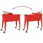 vidaXL Carrello Porta Ghiaccio su Ruote Rosso 92x43x89 cm vidaXL Carrello Porta Ghiaccio su Ruote Rosso 92x43x89 cm