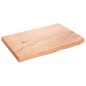 vidaXL Piano Bagno Marrone Chiaro 60x40x4 cm Legno Massello Trattato vidaXL Piano Bagno Marrone Chiaro 60x40x4 cm Legno Massello Trattato