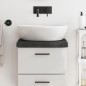 vidaXL Piano Bagno Grigio Scuro 40x30x6 cm Legno Massello Trattato