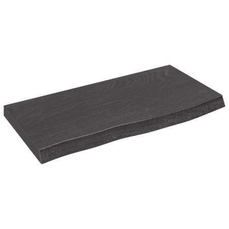 vidaXL Piano Bagno Grigio Scuro 60x30x4 cm Legno Massello Trattato