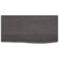 vidaXL Piano Bagno Grigio Scuro 60x30x4 cm Legno Massello Trattato