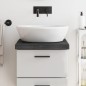 vidaXL Piano Bagno Marrone Scuro 40x50x(2-6)cm Legno Massello Trattato