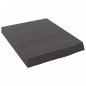 vidaXL Piano Bagno Marrone Scuro 40x50x(2-6)cm Legno Massello Trattato