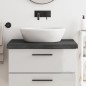 vidaXL Piano Bagno Grigio Scuro 80x50x6 cm Legno Massello Trattato