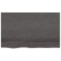 vidaXL Piano Bagno Grigio Scuro 80x50x6 cm Legno Massello Trattato