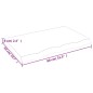 vidaXL Piano Bagno Grigio Scuro 80x50x6 cm Legno Massello Trattato