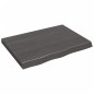 vidaXL Piano Bagno Grigio Scuro 80x60x6 cm Legno Massello Trattato