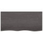 vidaXL Piano Bagno Marrone Scuro 100x50x(2-6)cm Legno Trattato