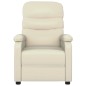 VidaXL Poltrona Reclinabile Elettrica Crema in Similpelle