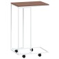 Tavolino con Ruote Bianco 40x30x63,5cm in Legno Ingegnerizzato