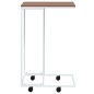 Tavolino con Ruote Bianco 40x30x63,5cm in Legno Ingegnerizzato
