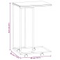 Tavolino con Ruote Bianco 40x30x63,5cm in Legno Ingegnerizzato