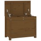 vidaXL Contenitore Portaoggetti Miele 60x32x45,5cm Legno Massello Pino