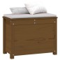 vidaXL Contenitore Portaoggetti Miele 60x32x45,5cm Legno Massello Pino