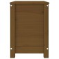 vidaXL Contenitore Portaoggetti Miele 60x32x45,5cm Legno Massello Pino