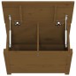 vidaXL Contenitore Portaoggetti Miele 60x32x45,5cm Legno Massello Pino
