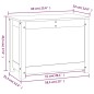 vidaXL Contenitore Portaoggetti Miele 60x32x45,5cm Legno Massello Pino