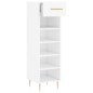vidaXL Scarpiera Bianco Lucido 30x35x105 cm in Legno Multistrato vidaXL Scarpiera Bianco Lucido 30x35x105 cm in Legno Multistrato