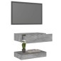 Mobile Porta TV con Luci LED Grigio Sonoma 60x35 cm