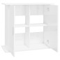 vidaXL Supporto Acquario 81x36x73cm in Legno Multistrato Bianco Lucido vidaXL Supporto Acquario 81x36x73cm in Legno Multistrato Bianco Lucido