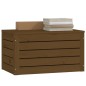 vidaXL Contenitore Portaoggetti Miele 59,5x36,5x33cm Massello di Pino