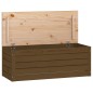 vidaXL Contenitore Portaoggetti Miele 89x36,5x33cm Legno Massello Pino