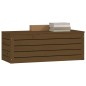 vidaXL Contenitore Portaoggetti Miele 89x36,5x33cm Legno Massello Pino
