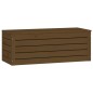 vidaXL Contenitore Portaoggetti Miele 89x36,5x33cm Legno Massello Pino